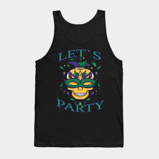 Its Party Time, It's Mardi Gras Time Tank Top by pabrun